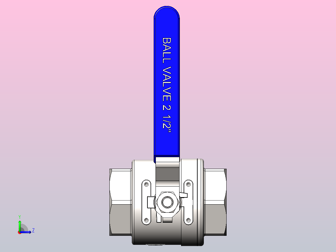 球阀 2.5 英寸左视图