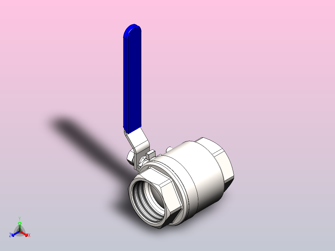球阀 2.5 英寸正等轴测图