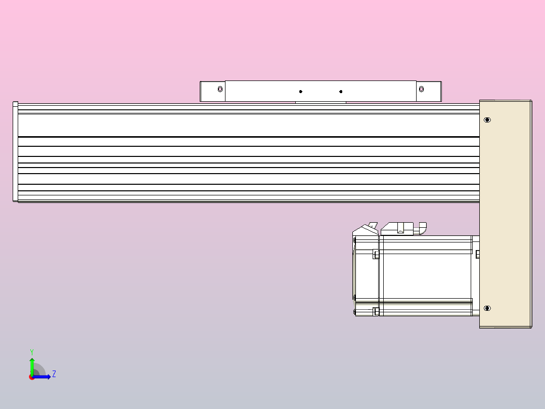 滚珠丝杠直线轴带导轨全封闭TPA-HCR-202D-2510C-L150-MP-C-P75-N3左视图