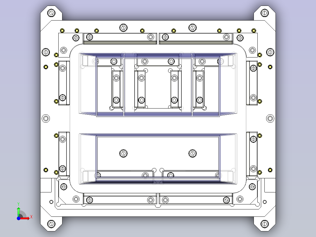 一种黏贴垫片的夹具前视图