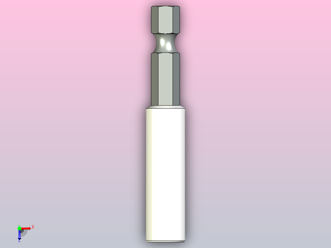 带磁铁的钻头适配器俯视图