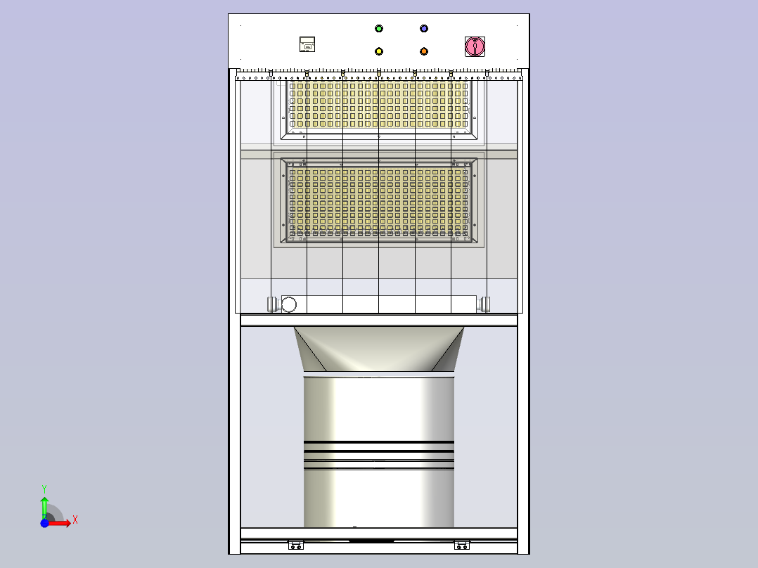 空气预过滤器拆解除芯装置前视图