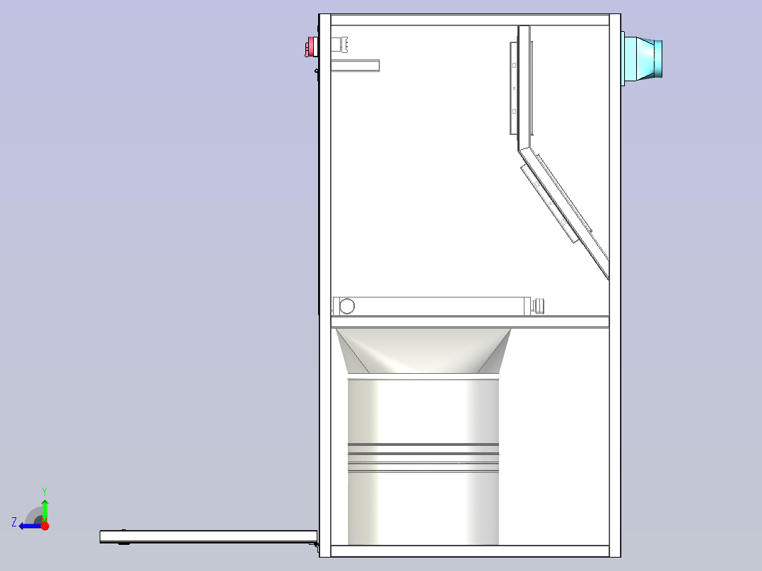 空气预过滤器拆解除芯装置右视图