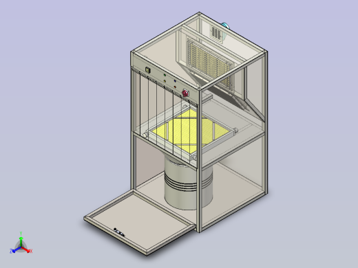 空气预过滤器拆解除芯装置正等轴测缩略图