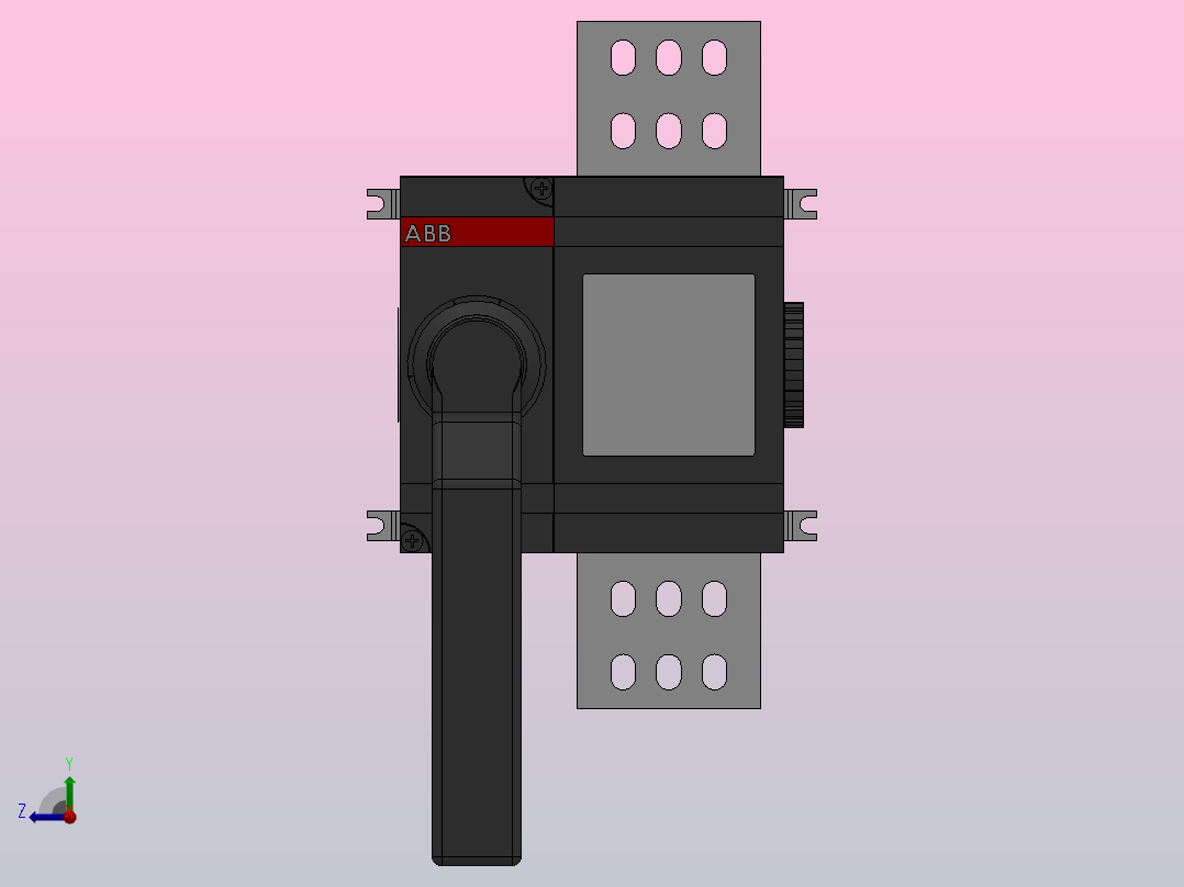 ABB隔离开关OT2000...2500E_P[OT2000E01P].zip.zip右视图