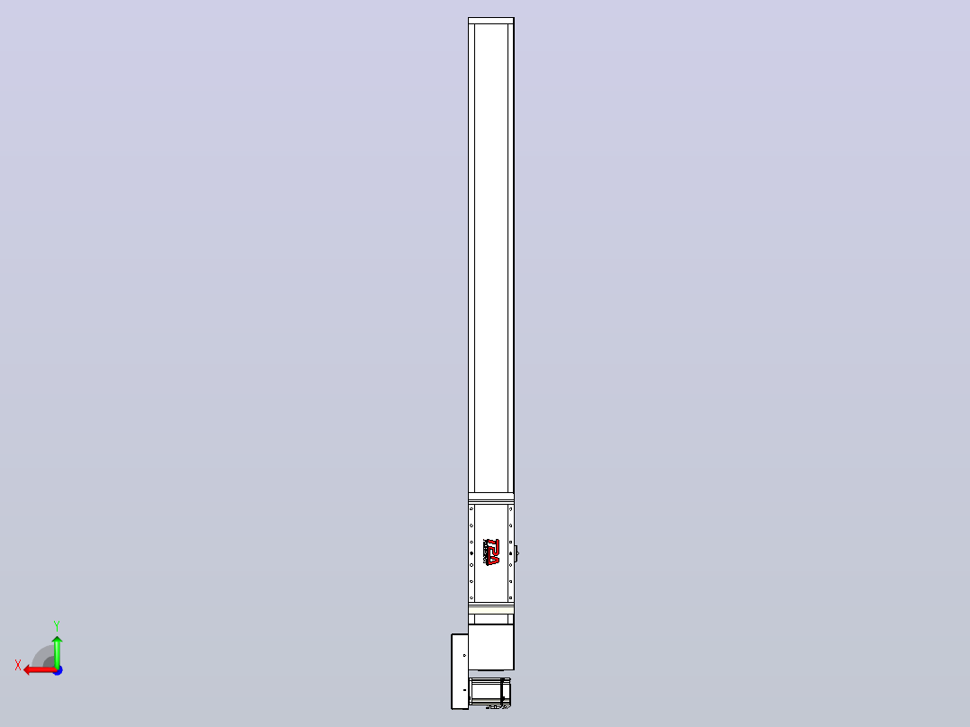伺服电机集成皮带传动直线执行器TPA-OCB-140-256-L1250-ML-P75-N3后视图