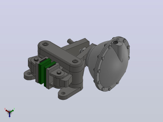 PDCA气动盘式制动器PDCA14 610×12.7-2500正等轴测缩略图
