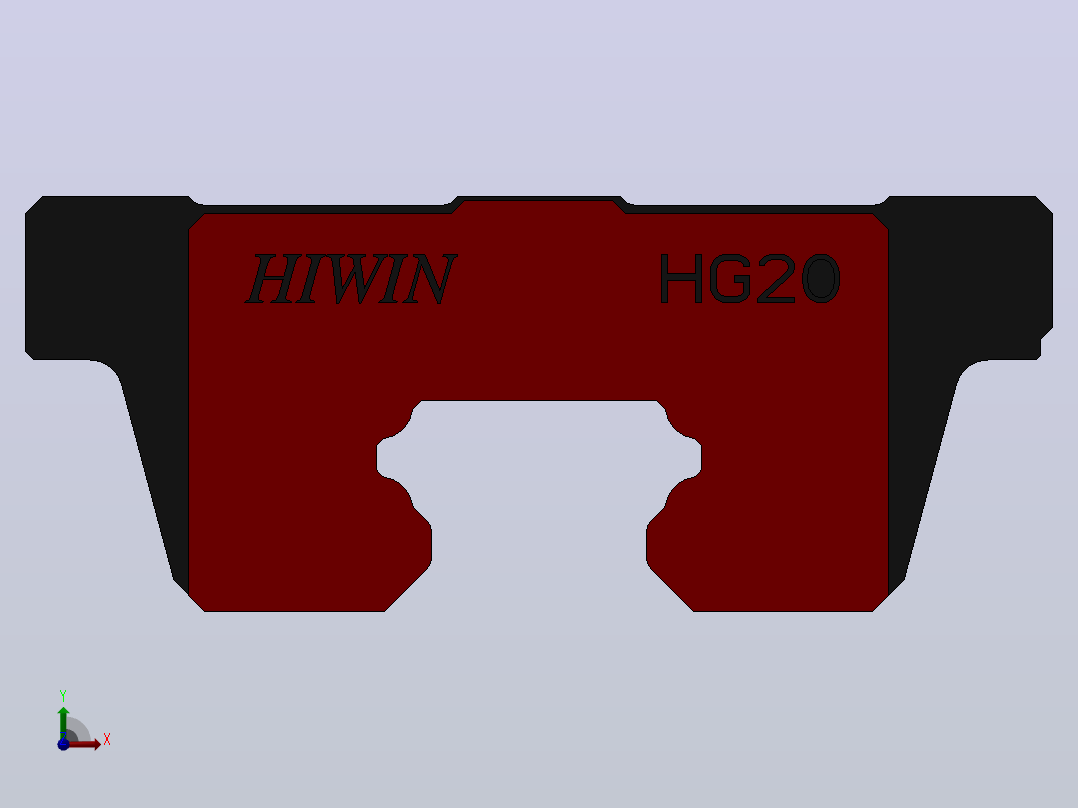 滑块HGW20HA（HIWIN）前视图
