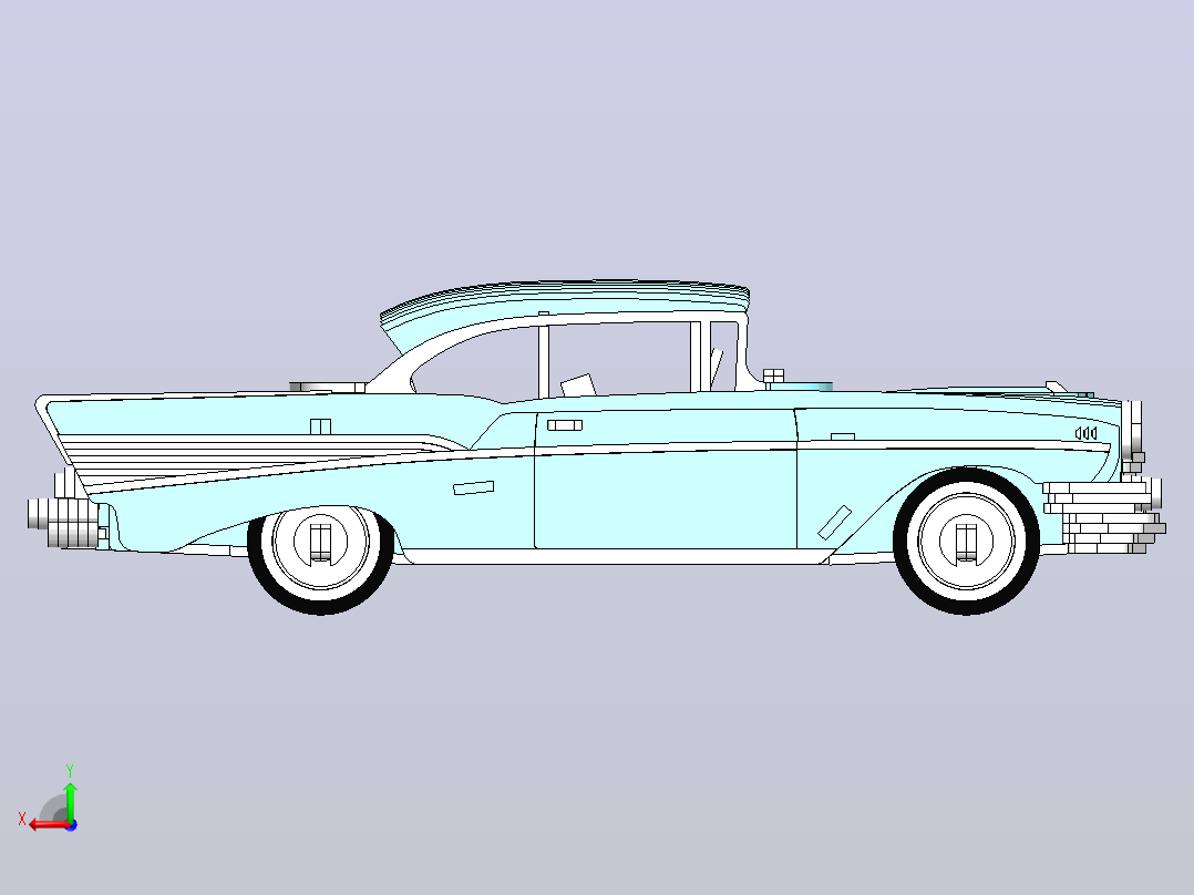 雪佛兰Bel Air 1957后视图