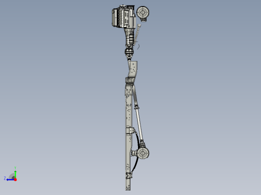 货运卡车底盘3D模型右视缩略图