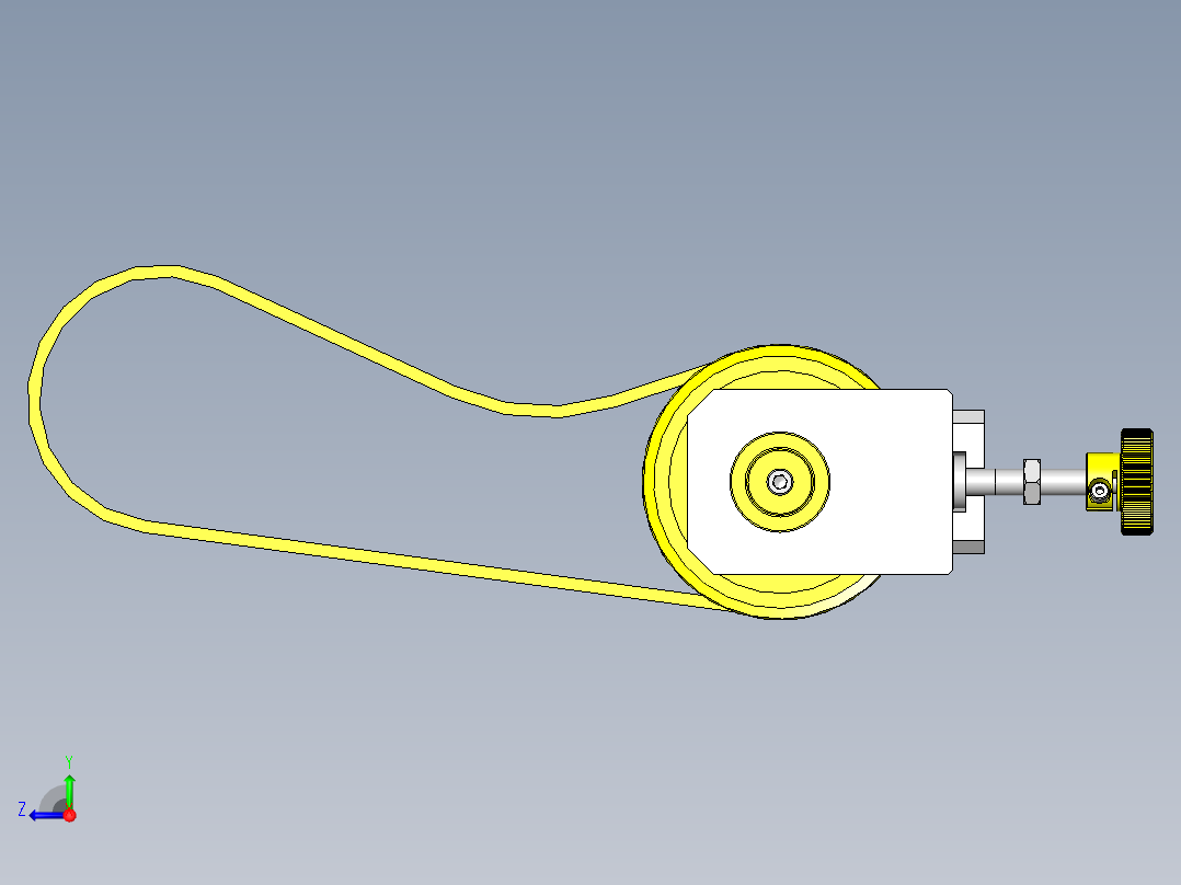 皮带夹紧传送右视图