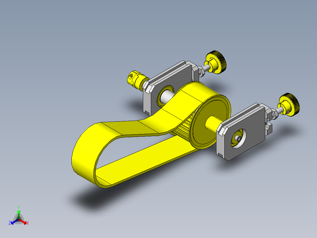 皮带夹紧传送正等轴测图