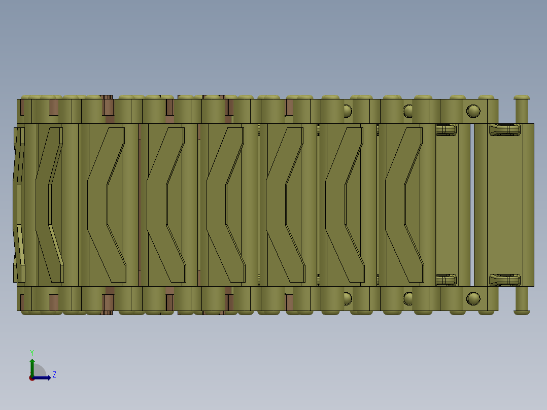 M4坦克履带左视图