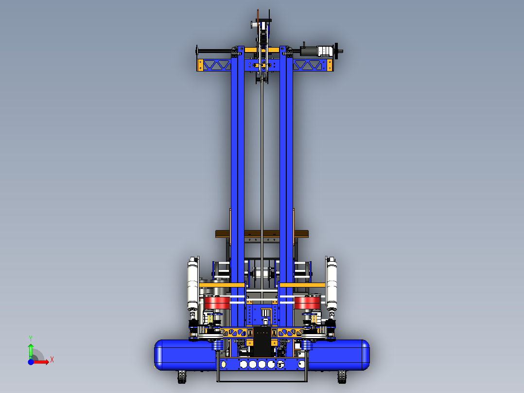 Knightkrawler 2018机器人车3D数模图纸 STP格式前视图