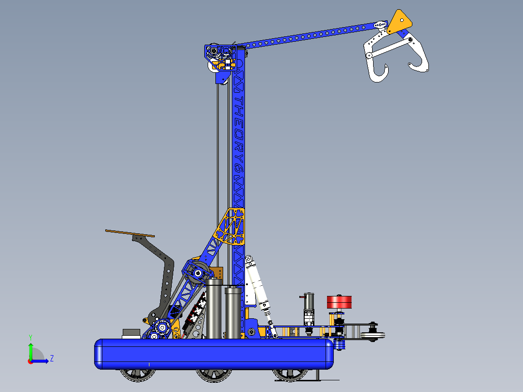 Knightkrawler 2018机器人车3D数模图纸 STP格式左视图
