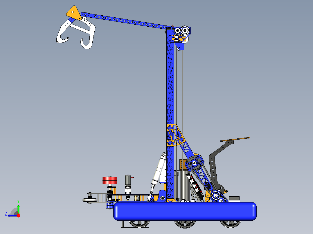Knightkrawler 2018机器人车3D数模图纸 STP格式右视图
