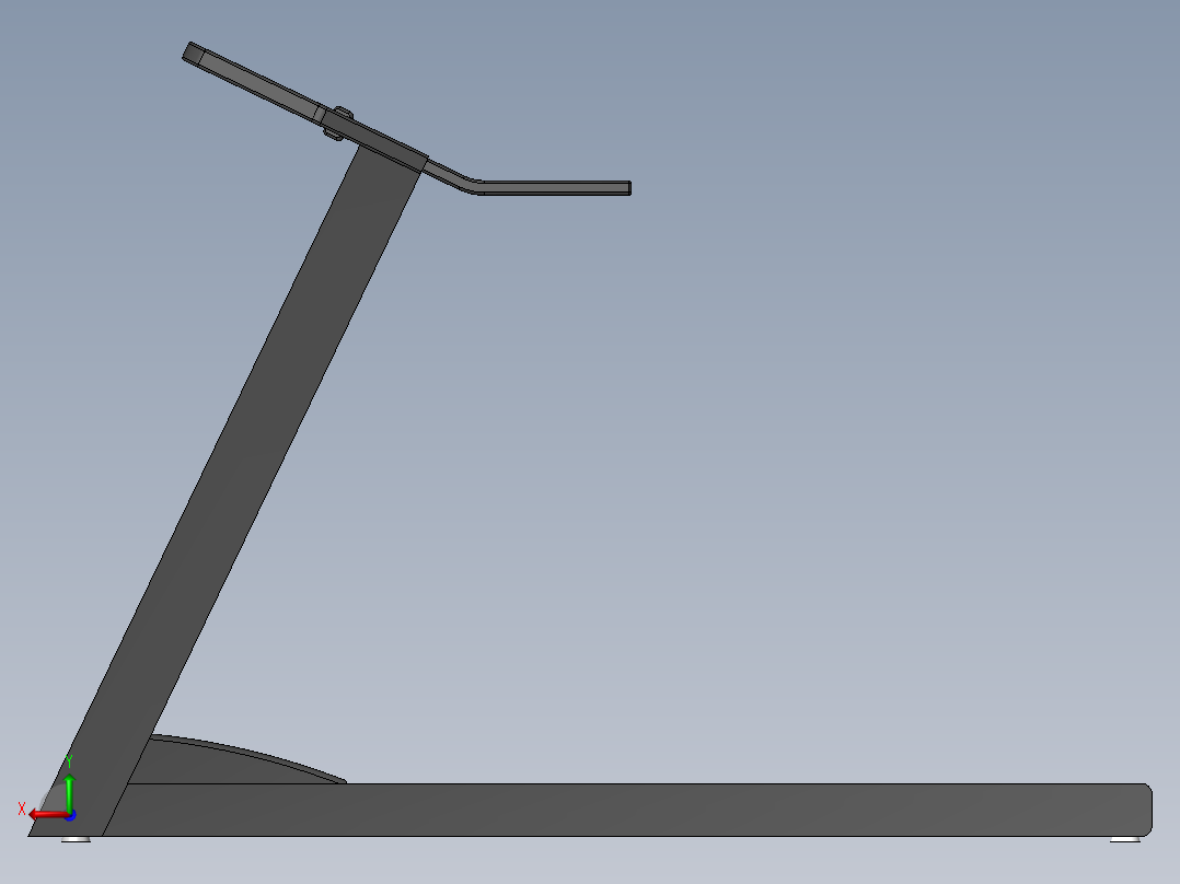 solidworks【跑步机】含全部特征模后视图