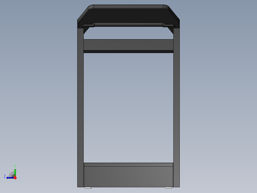 solidworks【跑步机】含全部特征模右视图