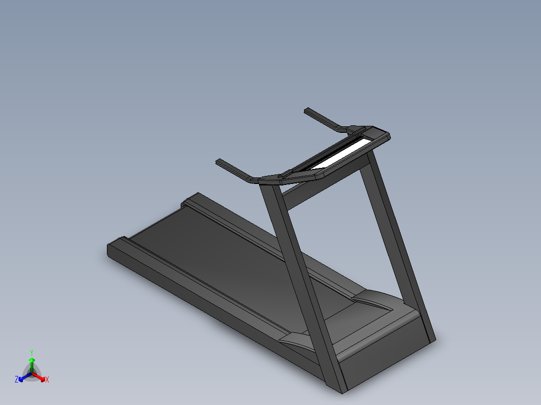 solidworks【跑步机】含全部特征模正等轴测图