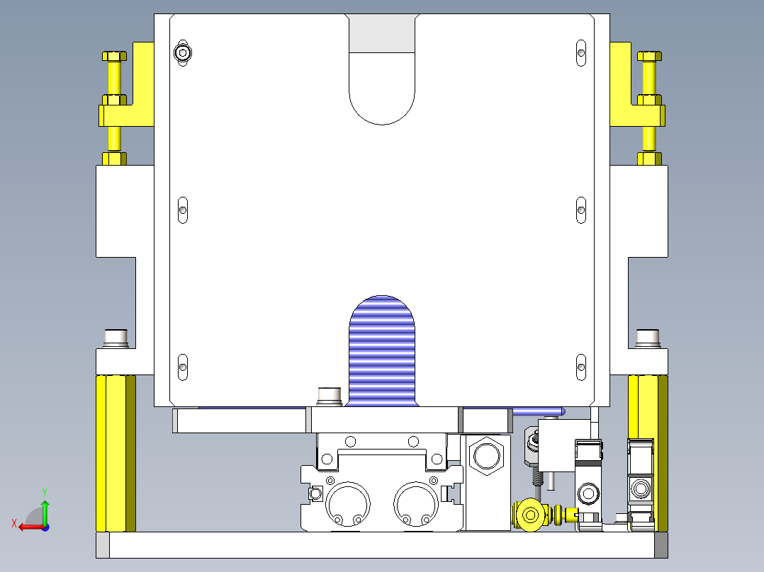 棒状工件供给机构后视图