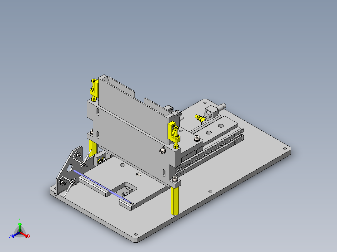 棒状工件供给机构正等轴测图