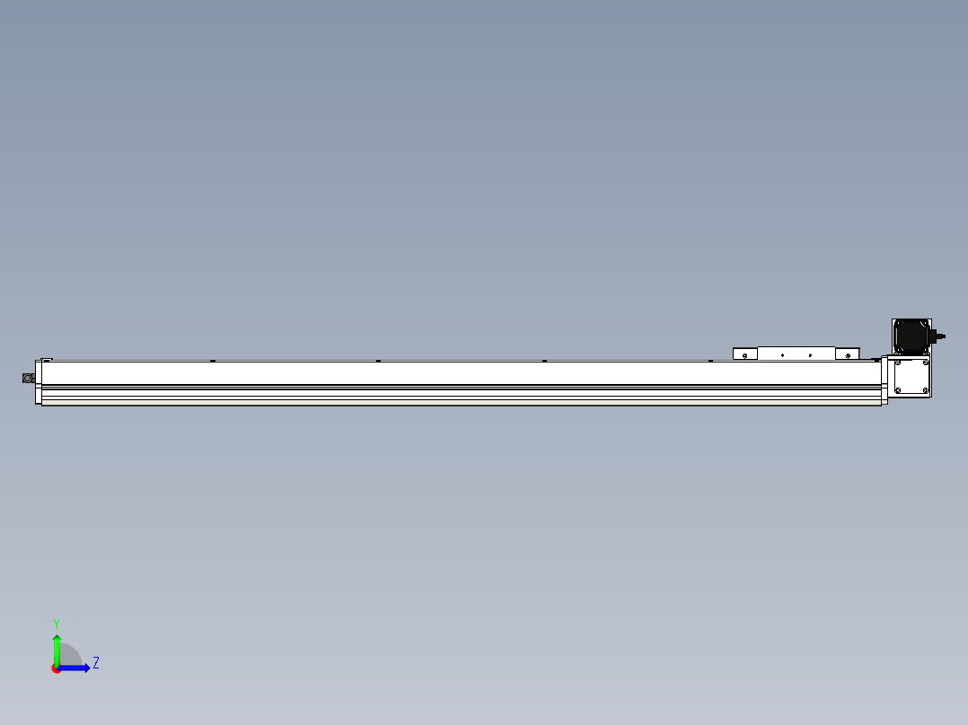 Toyo东佑达直线模组-ECB17-1200-RU左视图
