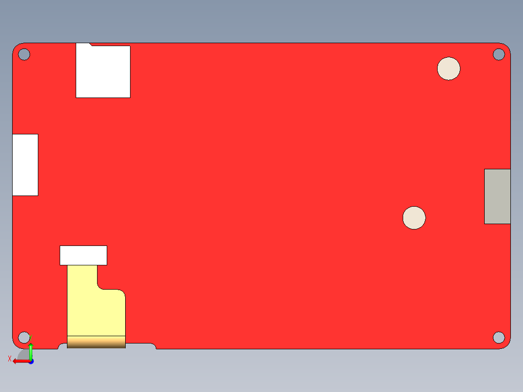 电子显示屏后视图