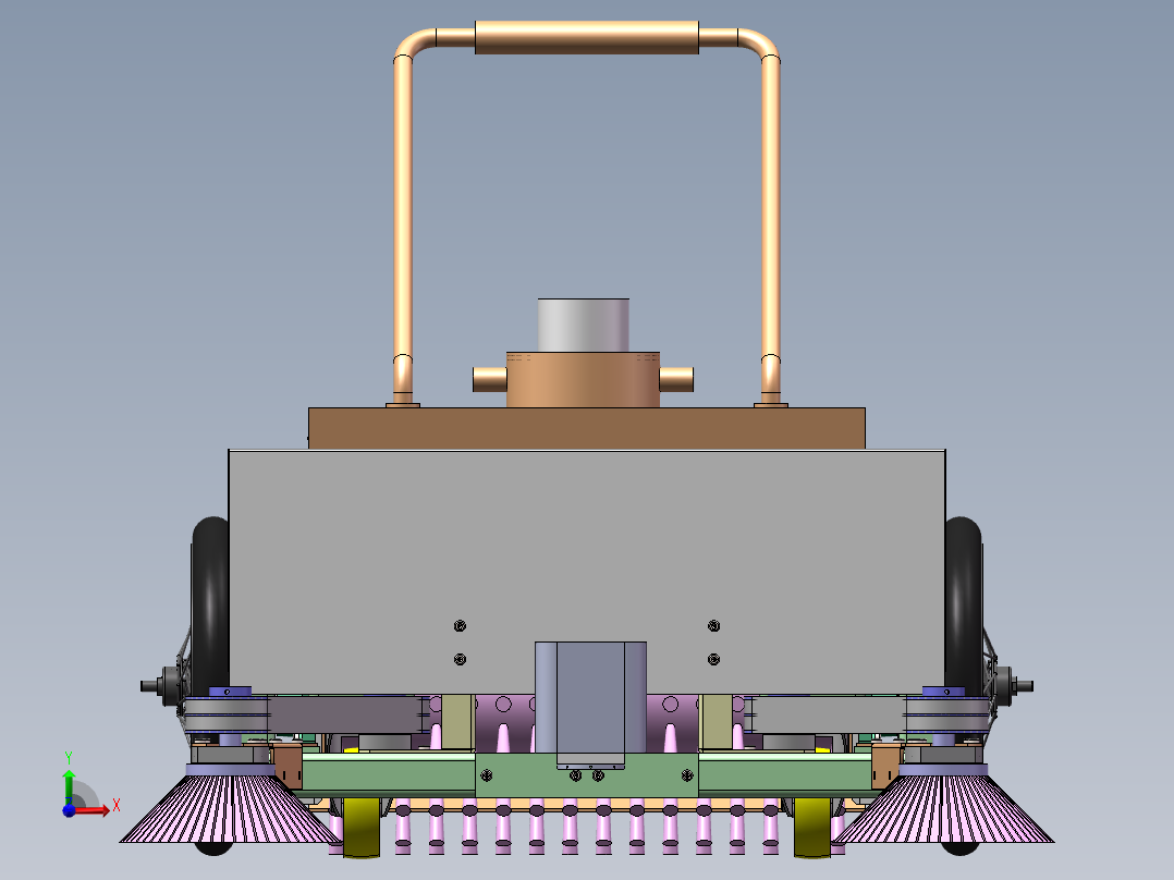 小型清扫机前视图