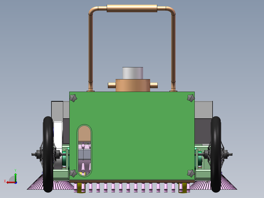 小型清扫机后视图