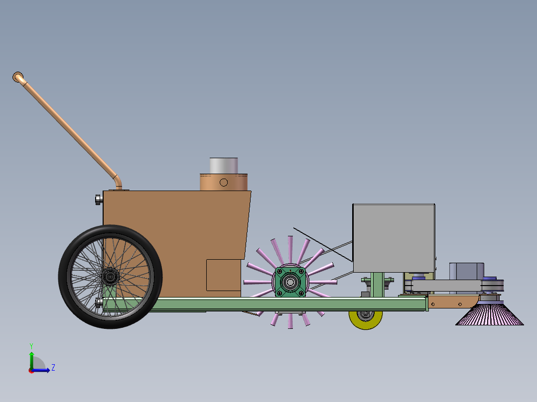小型清扫机左视图