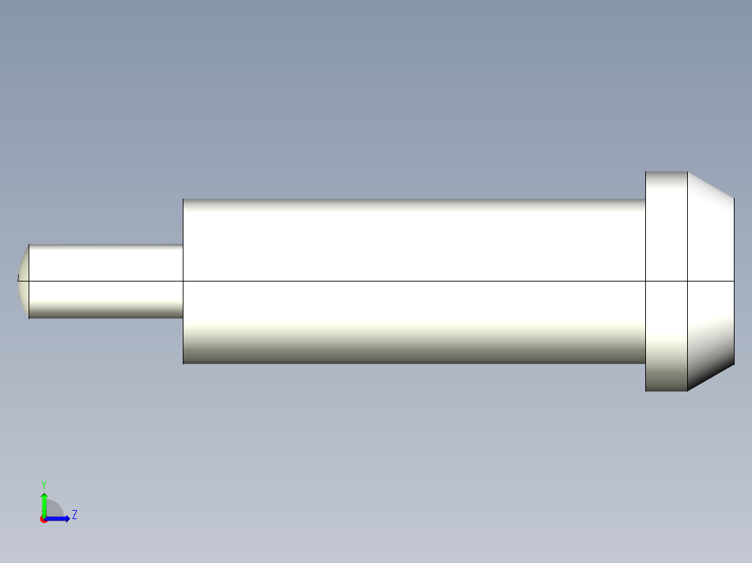 定位柱2207-3D多系列多零件图纸模型左视图