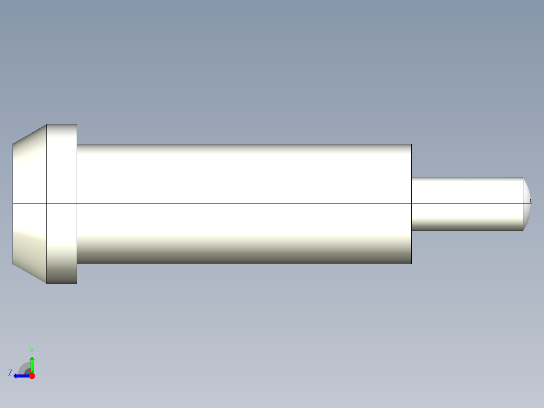 定位柱2207-3D多系列多零件图纸模型右视图