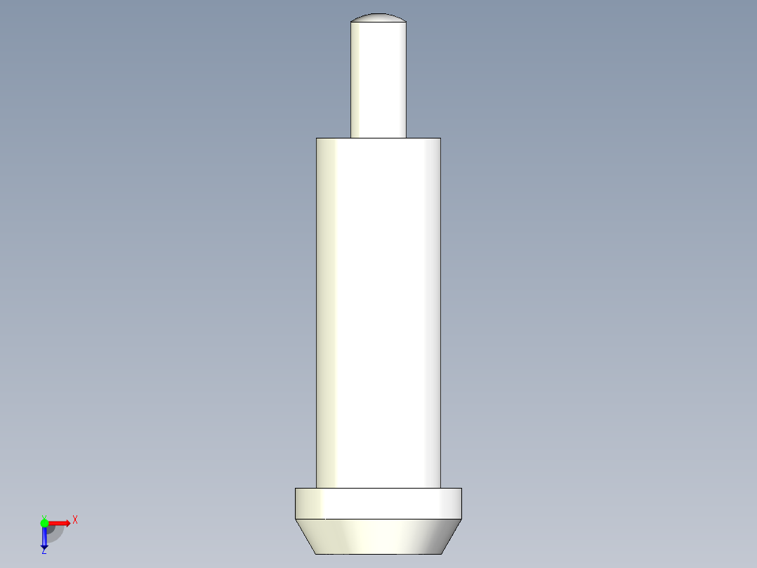 定位柱2207-3D多系列多零件图纸模型俯视图