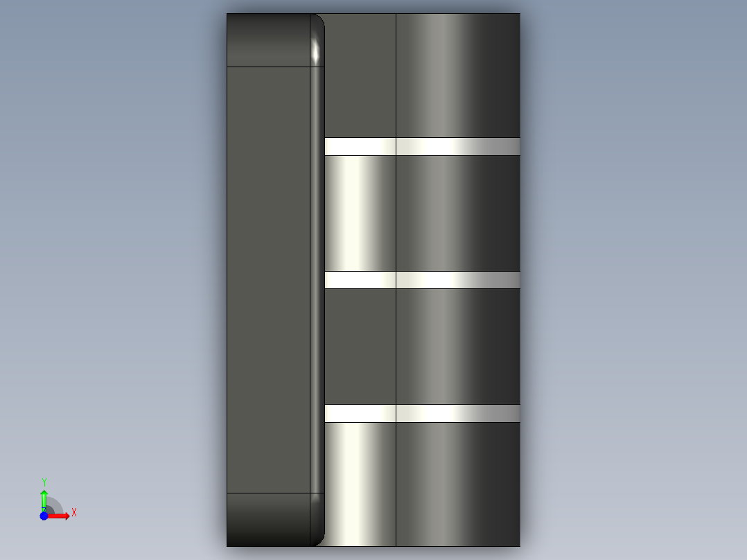型材-KJN 30X30 DIE-CAST HINGE WITH OBLONG HOLES 095400前视图