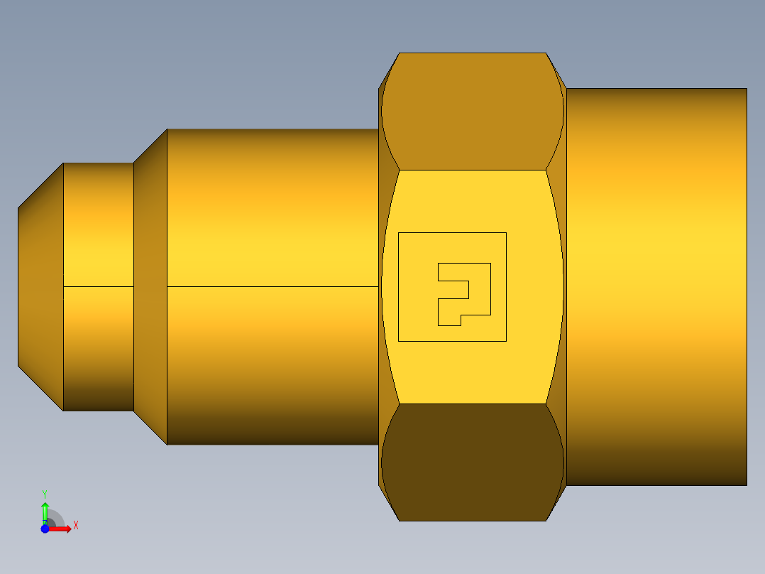 扩口式工业通用硬管接头Female Connector 46F-4-2前视图