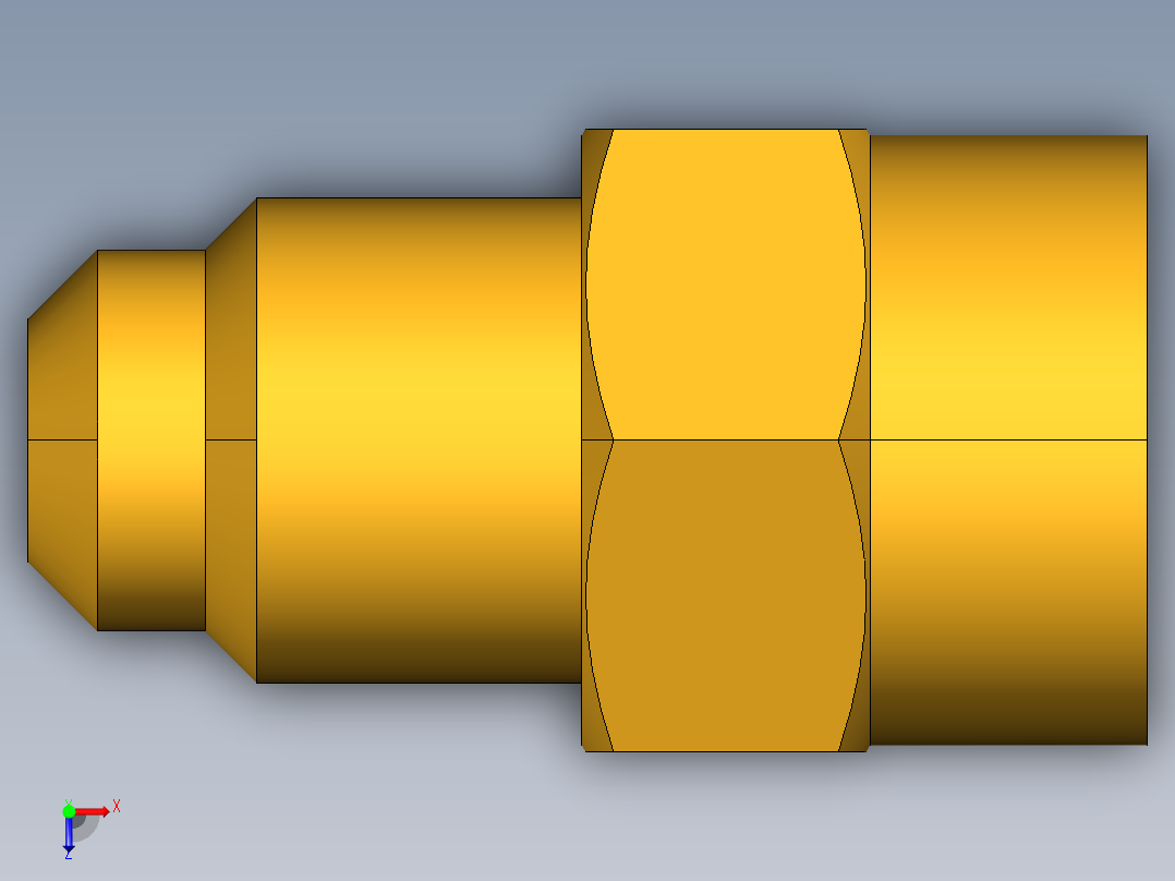 扩口式工业通用硬管接头Female Connector 46F-4-2俯视图