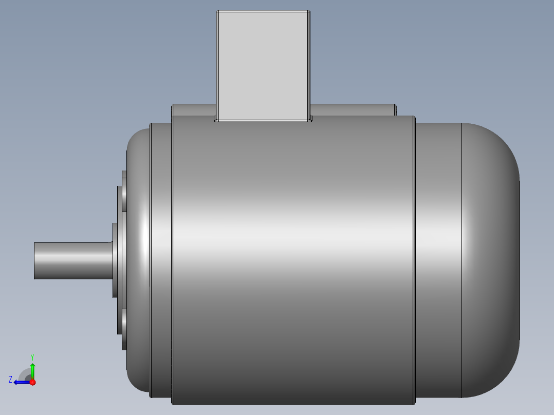 异步电机DJ_YS系列(IP44)_IMB14型_YS-90S-8右视图
