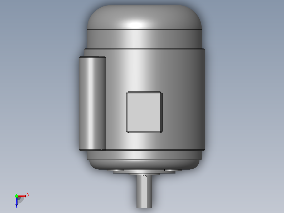 异步电机DJ_YS系列(IP44)_IMB14型_YS-90S-8俯视图