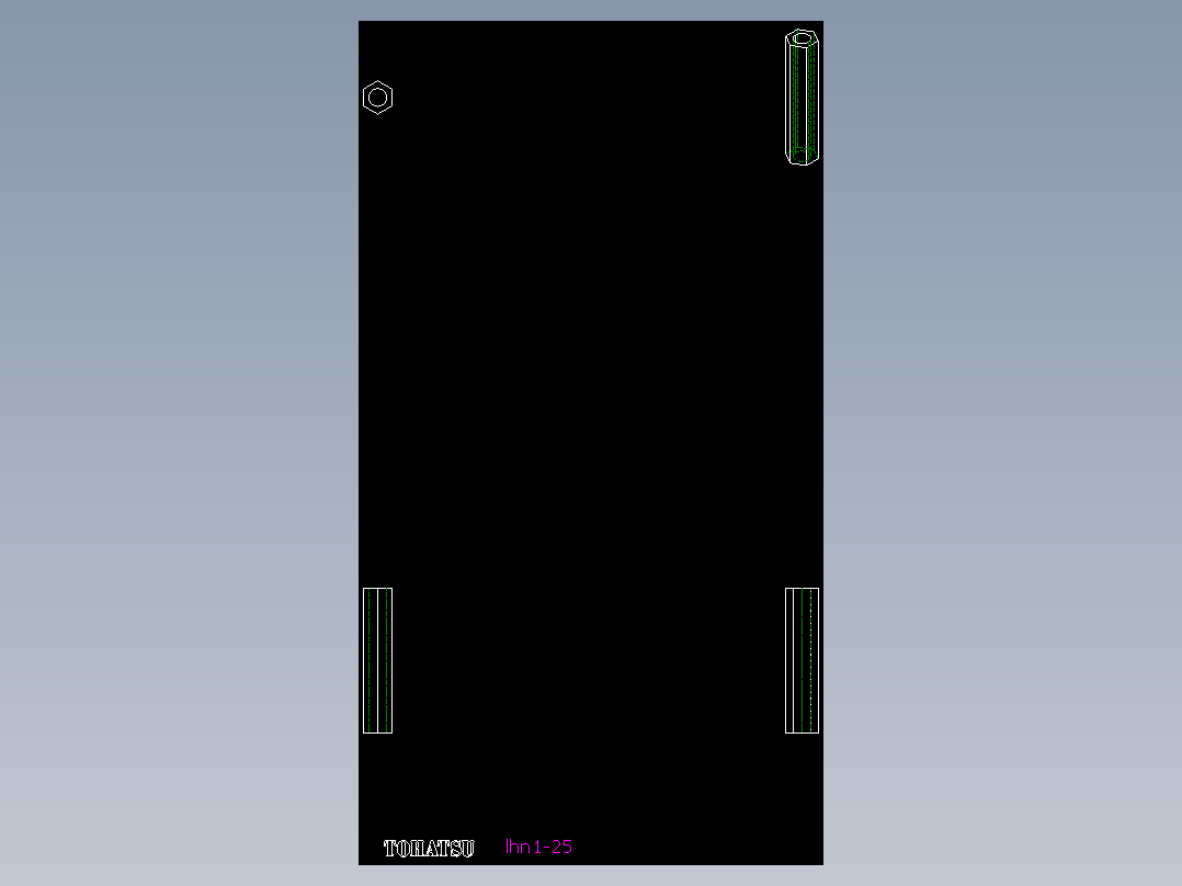 長六角螺帽LHN1-2D多系列多零件图纸模型