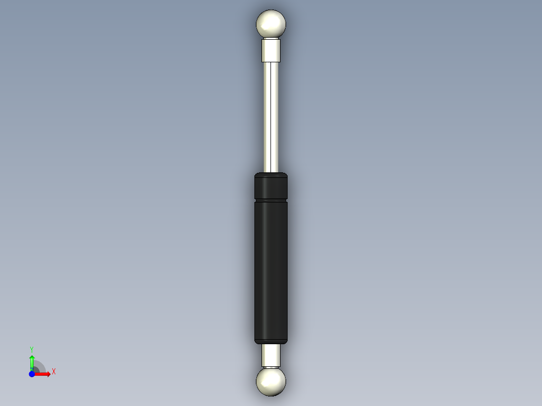 Q气压弹簧B310000048(10KG L195 和尚塑膠頭)前视图