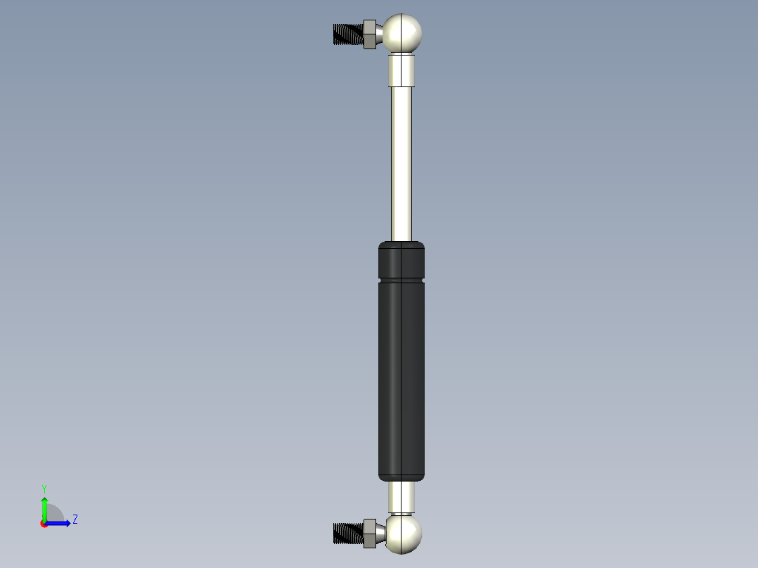 Q气压弹簧B310000048(10KG L195 和尚塑膠頭)左视图