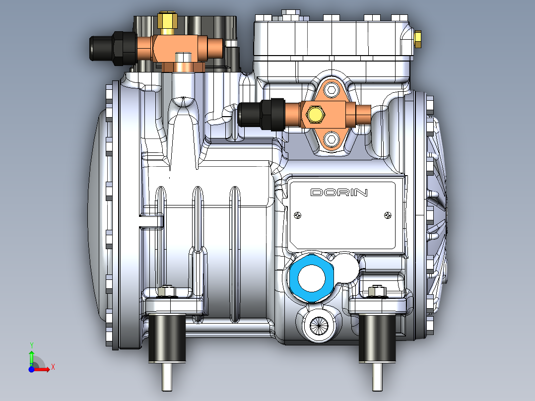 活塞压缩机Dorin H51CS--stp前视图