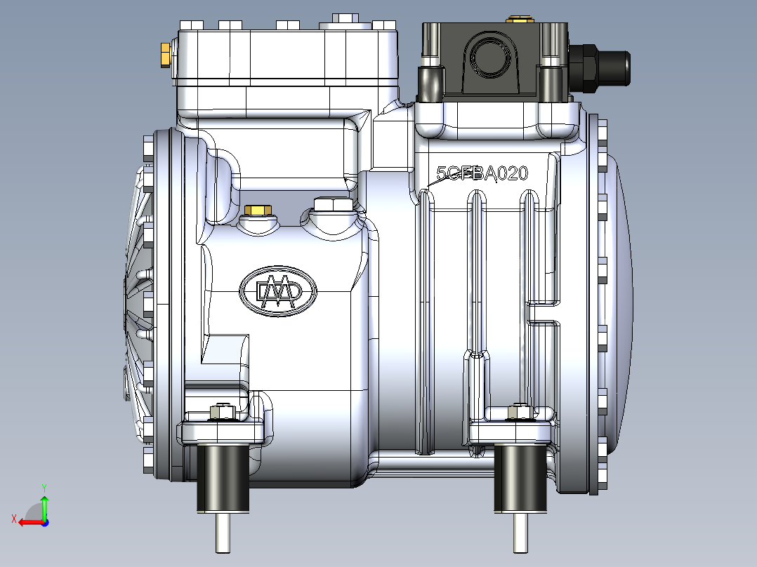 活塞压缩机Dorin H51CS--stp后视图