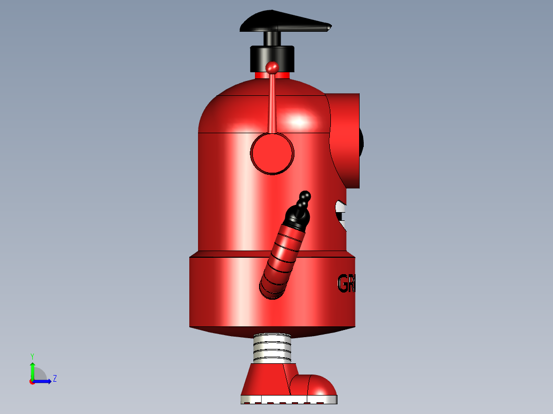 贪婪的肥皂分配器左视图
