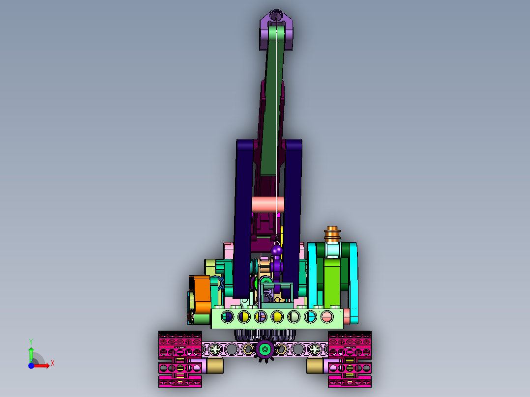 起重机拼插积木前视图