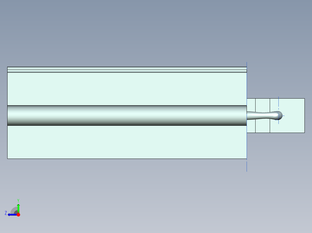五轴联动表面感应加热淬火机床设计(含全套CAD图纸)===J5==15yuan右视图
