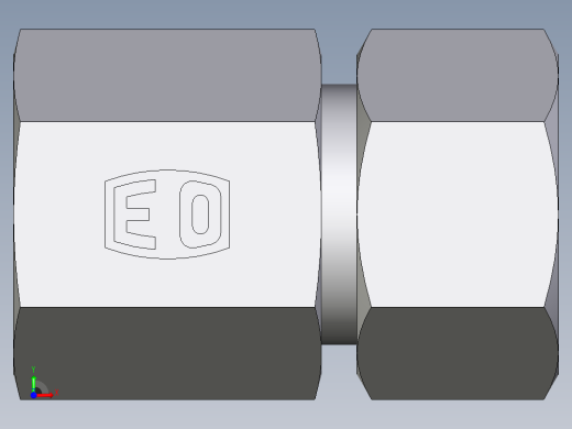 卡套式工业通用硬管接头EO_Swivel_connector_GAI15LR71前视缩略图