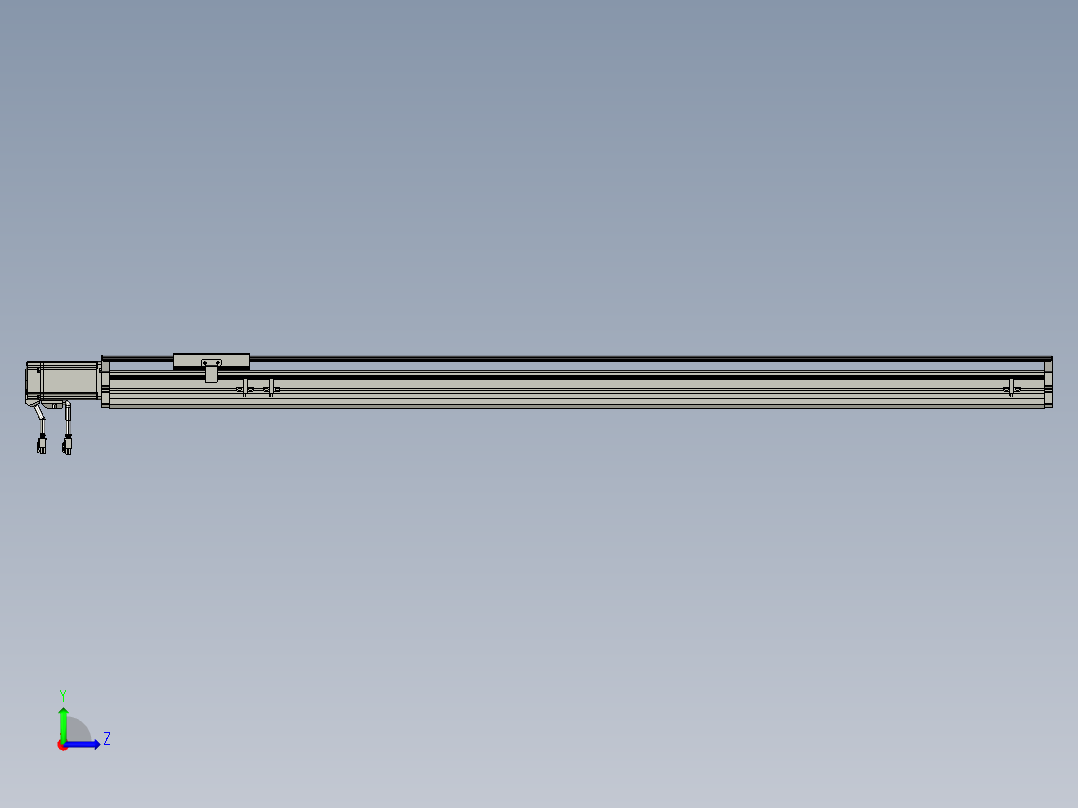 东锦丝杆传动-直线滑台模组DH120-C-S1200-BC-P400W-C3左视图