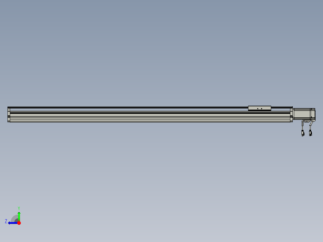 东锦丝杆传动-直线滑台模组DH120-C-S1200-BC-P400W-C3右视图