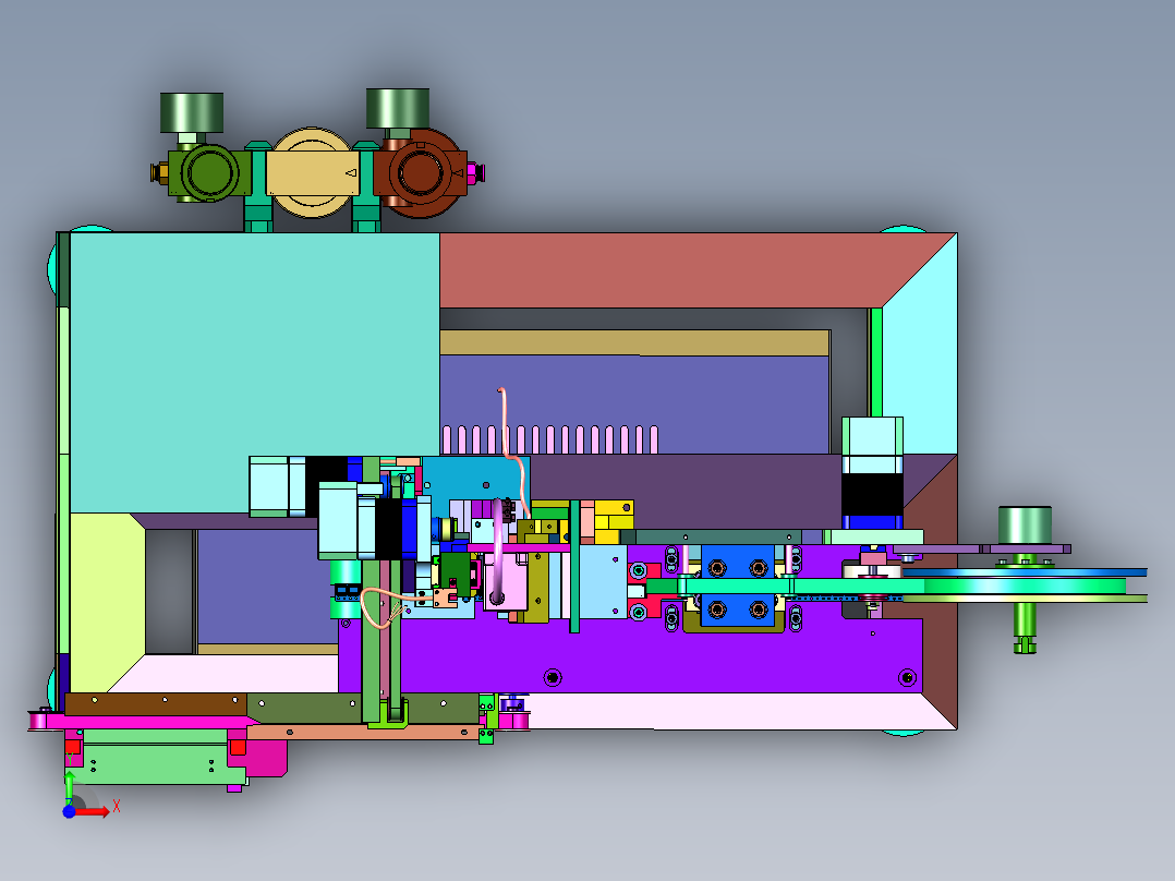 转盘摇臂五金电子元器件散装料编带设备前视图
